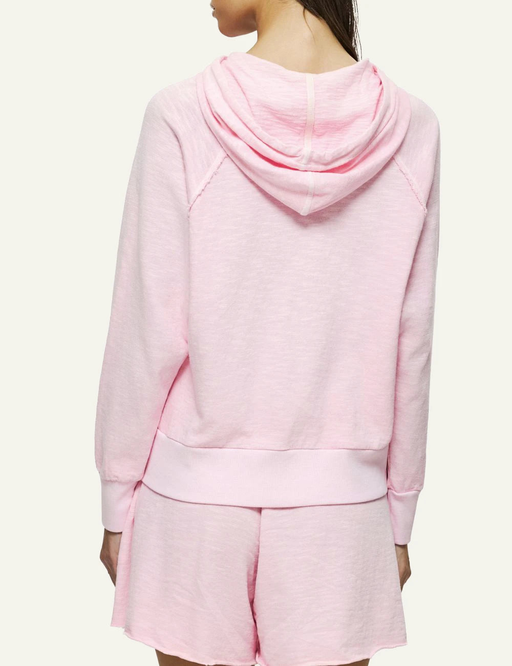 Dirty Laundry regular raglan fullzip hoodie bubblegum back look