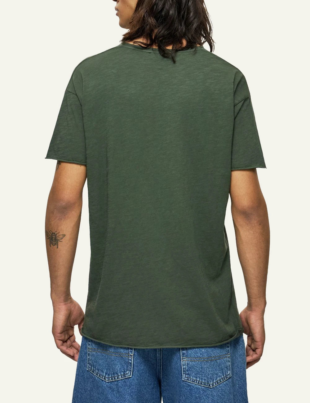 Dirty Laundry relaxed sleeves t-shirt khaki back look