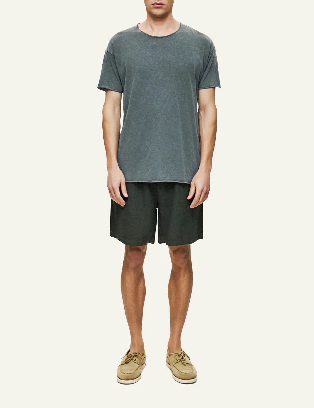 Dirty Laundry relaxed sleeves t-shirt vintage grey front full look