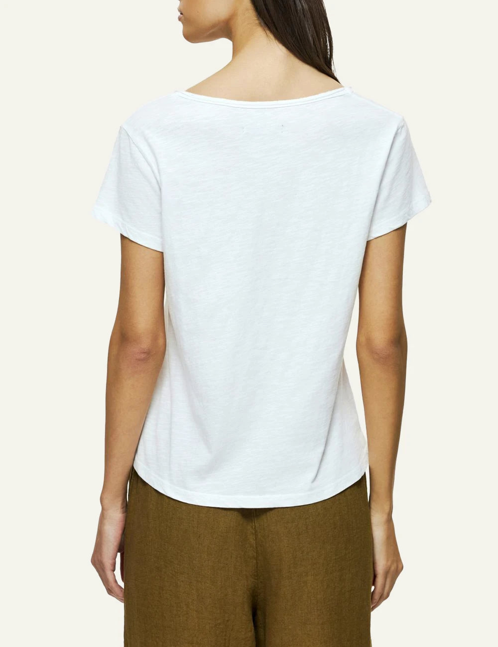 Dirty Laundry v-neck t-shirt white back look
