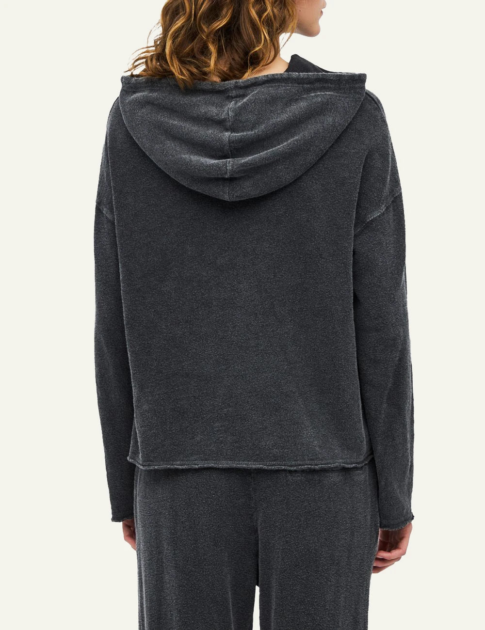 Women's Dirty Laundry faded charcoal oversized hoodie with kangaroo pocket back
