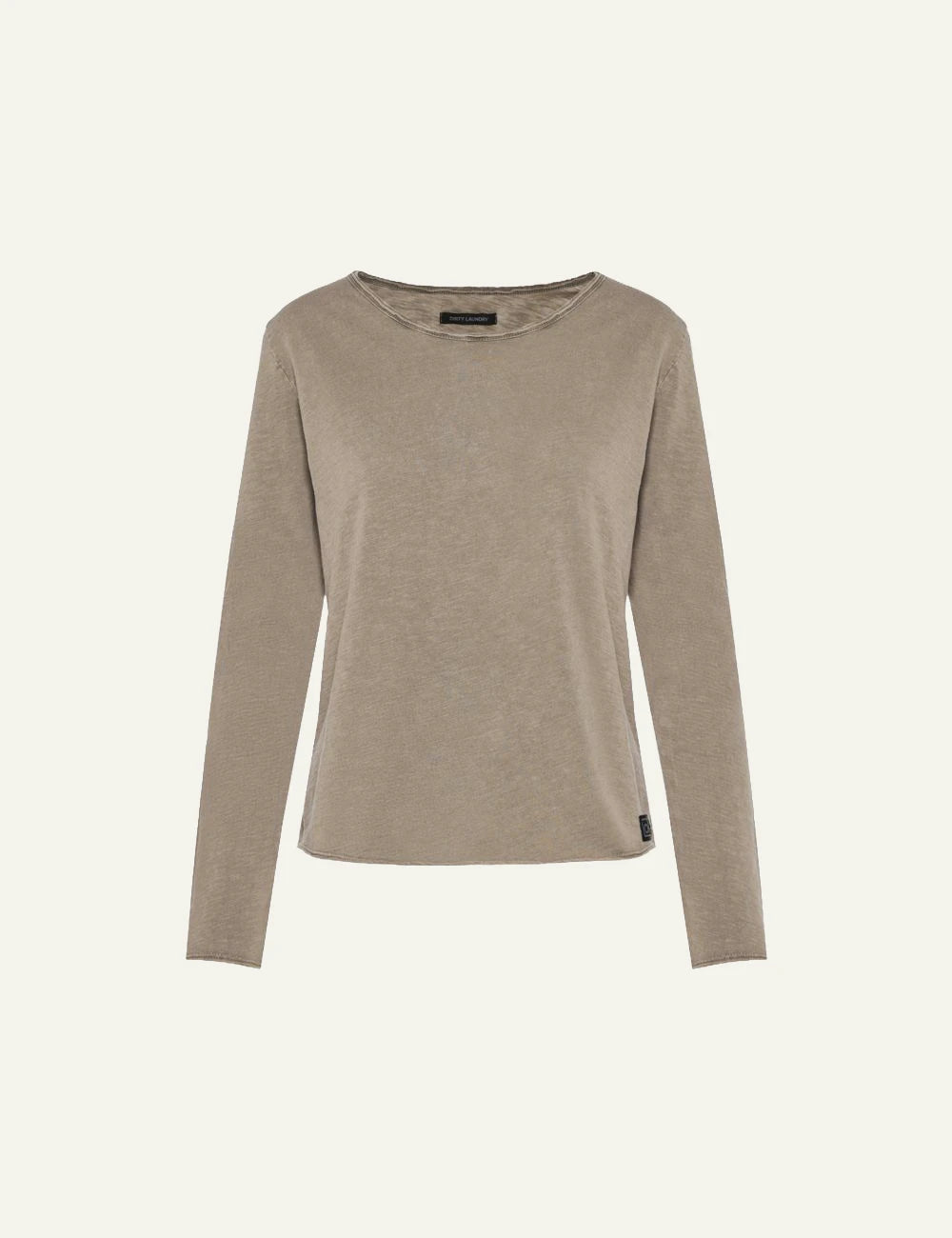 Women's Dirty Laundry taupe washed long sleeve top