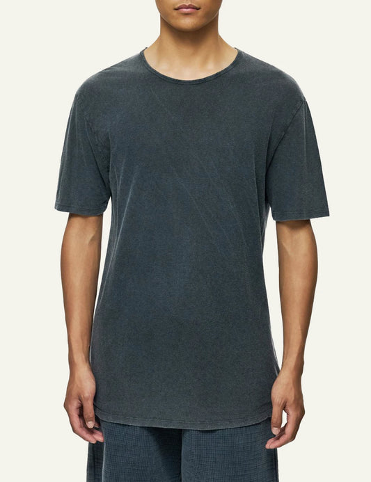 Dirty Laundry andriko charcoal linen blend t-shirt front view