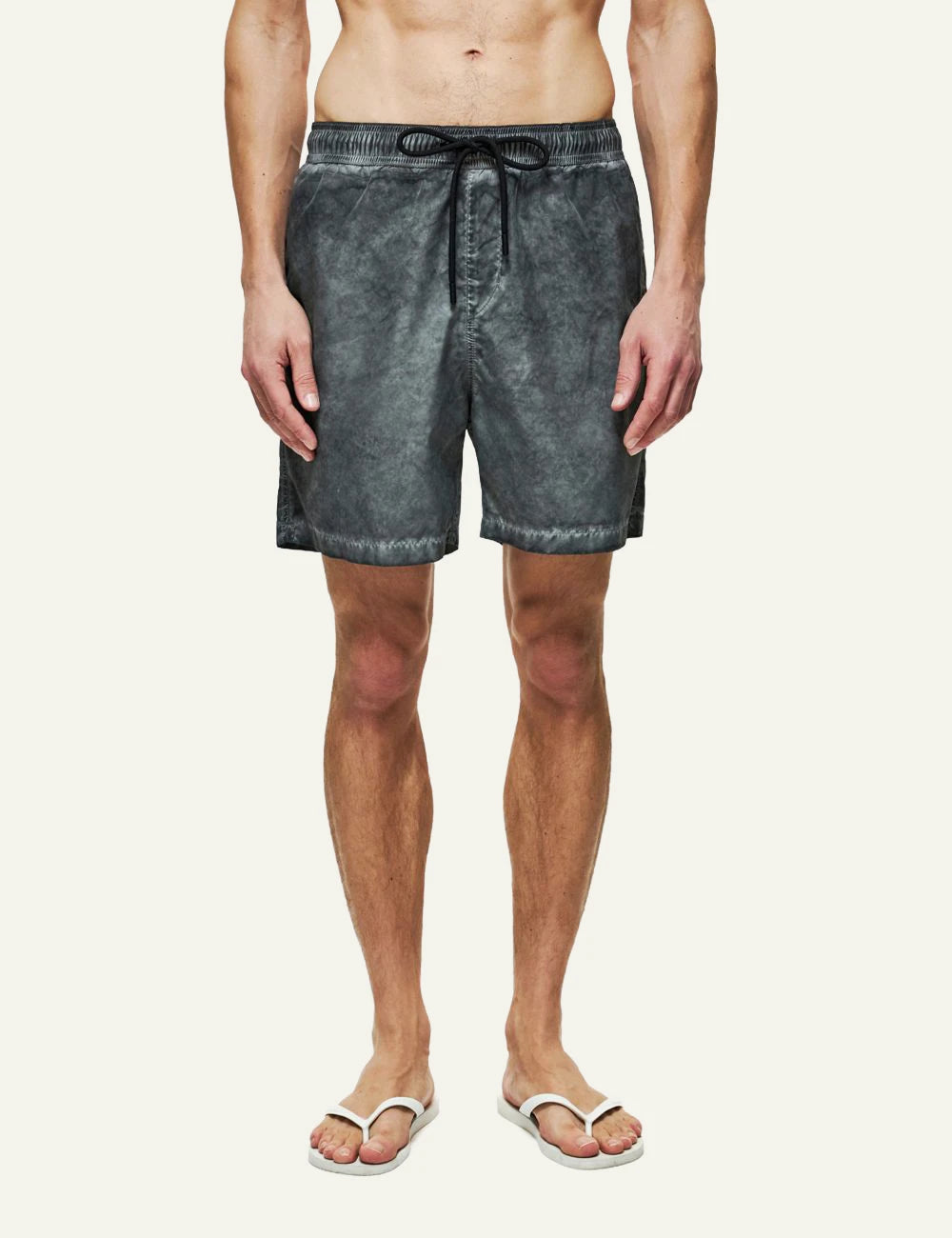 Dirty Laundry andriko grey vintage swim shorts front view