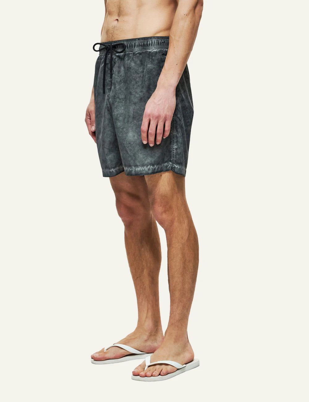 Dirty Laundry andriko grey vintage swim shorts side view