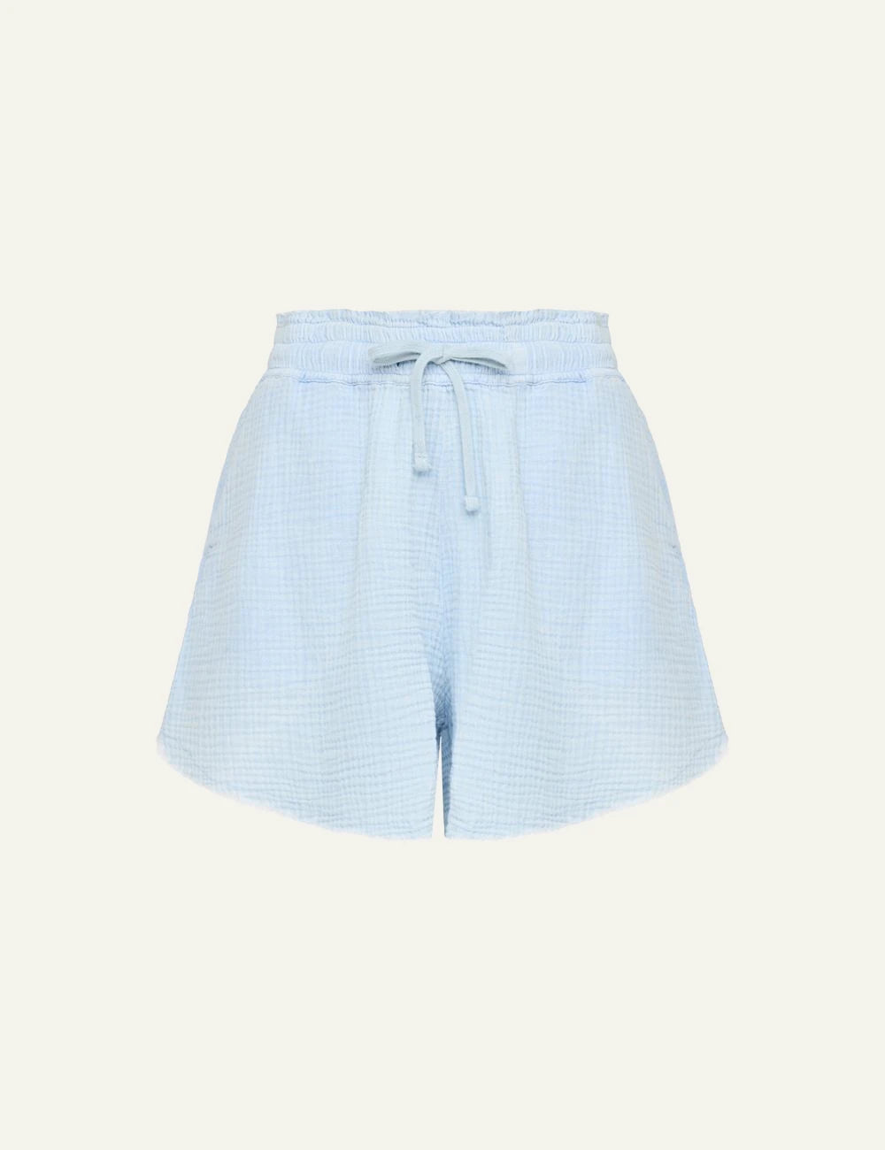 Dirty Laundry siel waffle shorts with drawstring waist front view
