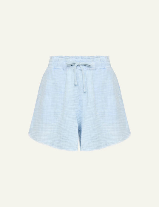 Dirty Laundry siel waffle shorts with drawstring waist front view