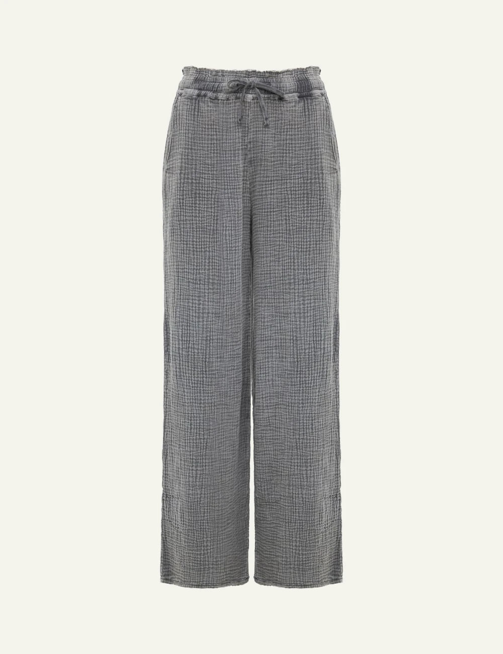Dirty Laundry gkri wide leg pants with textured fabric front view