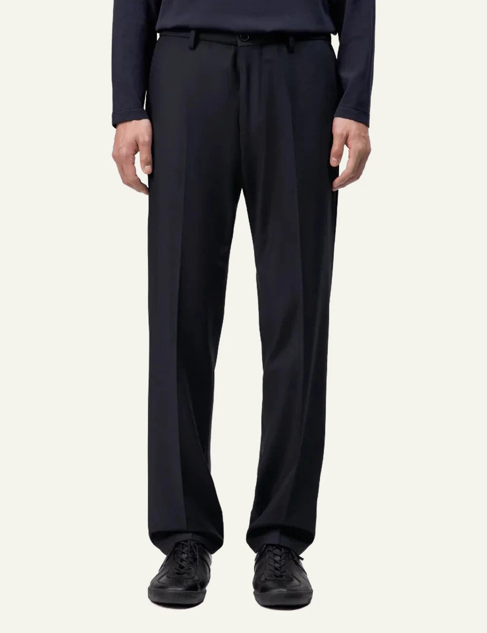 Drykorn Ajend RGLR SK pants navy tapered regular fit front model view