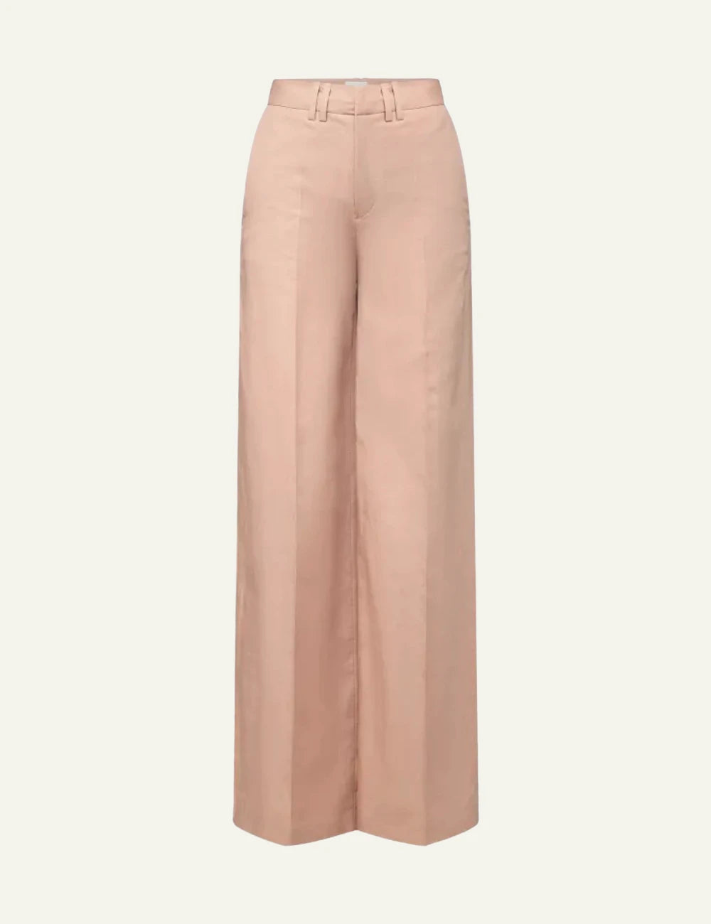 Drykorn Aquite trousers beige wide leg Marlene mid waist front flat view
