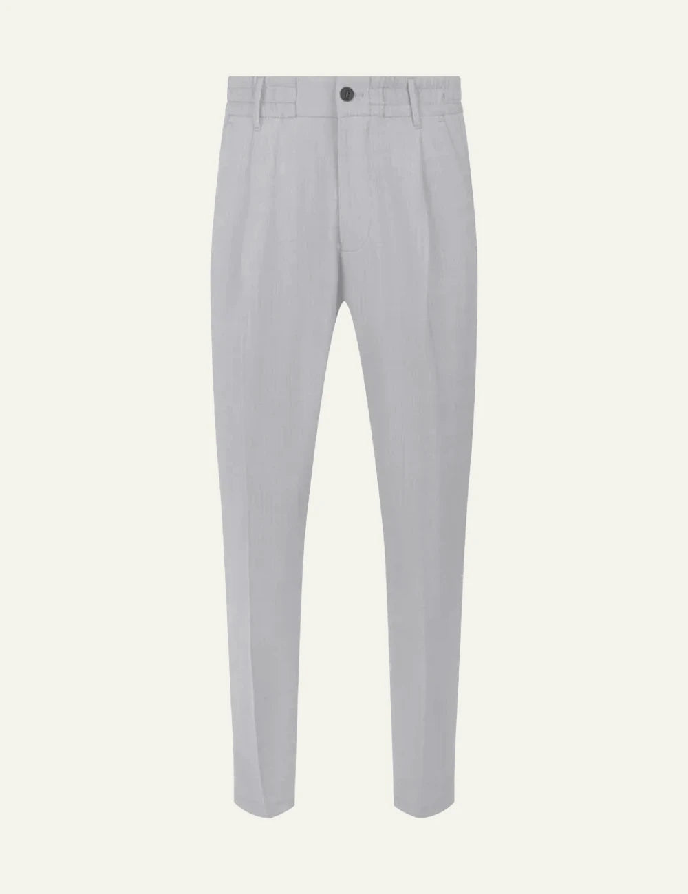 Drykorn Chasy pants grey tapered cropped tailored front flat view