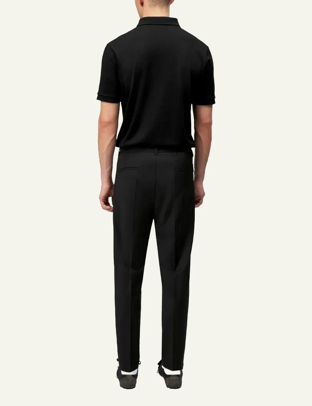 Drykorn CHASY tailored pants black tapered cropped back view