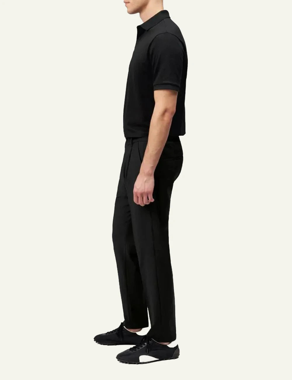 Drykorn CHASY tailored pants black tapered cropped side view