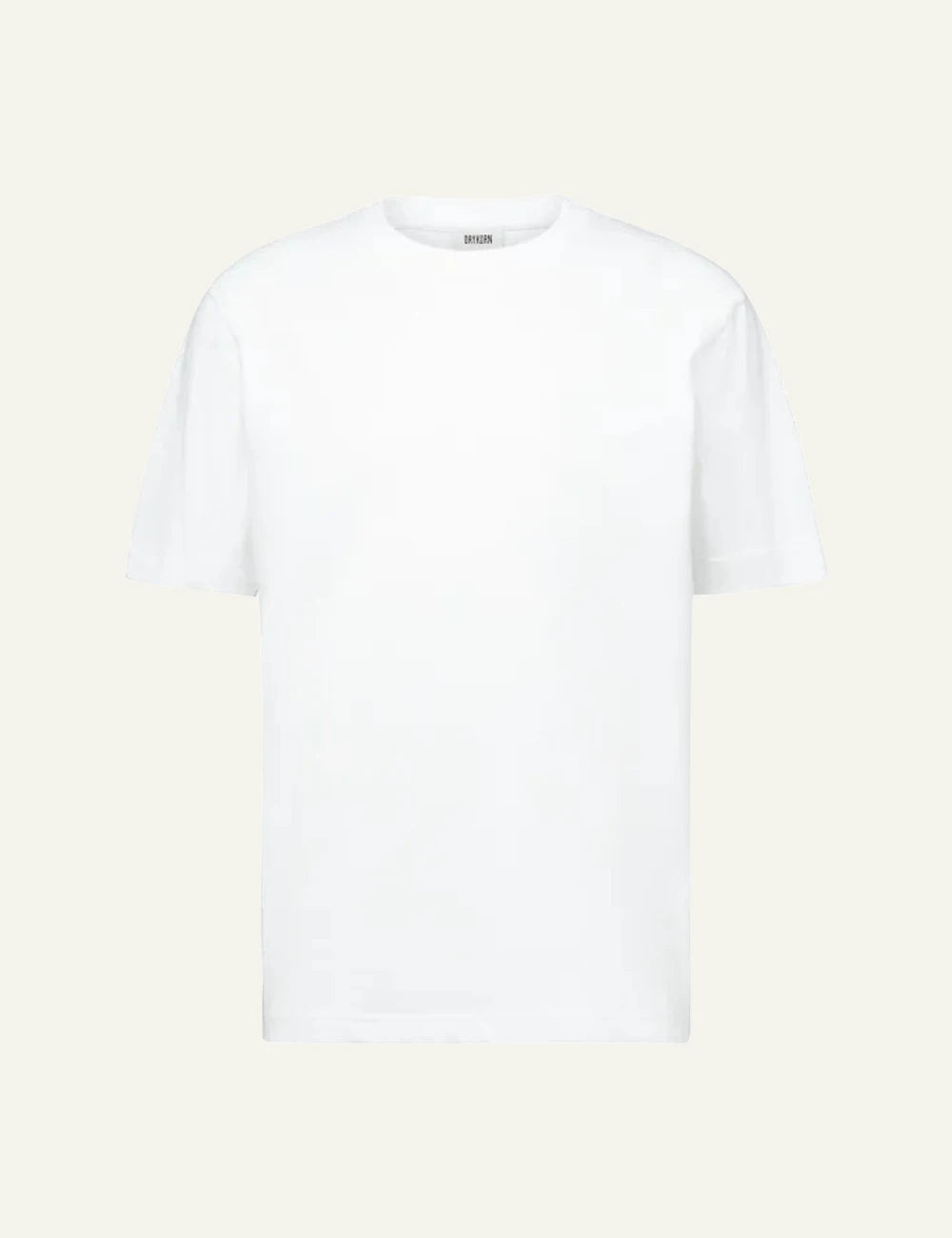 Men's Drykorn Raphael white cotton crew neck regular fit T-shirt