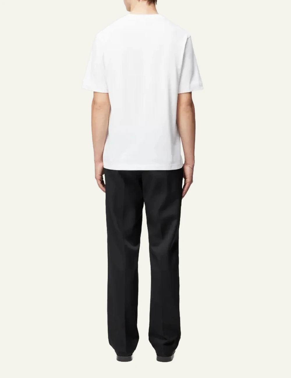 Men's Drykorn Raphael white cotton crew neck regular fit T-shirt back