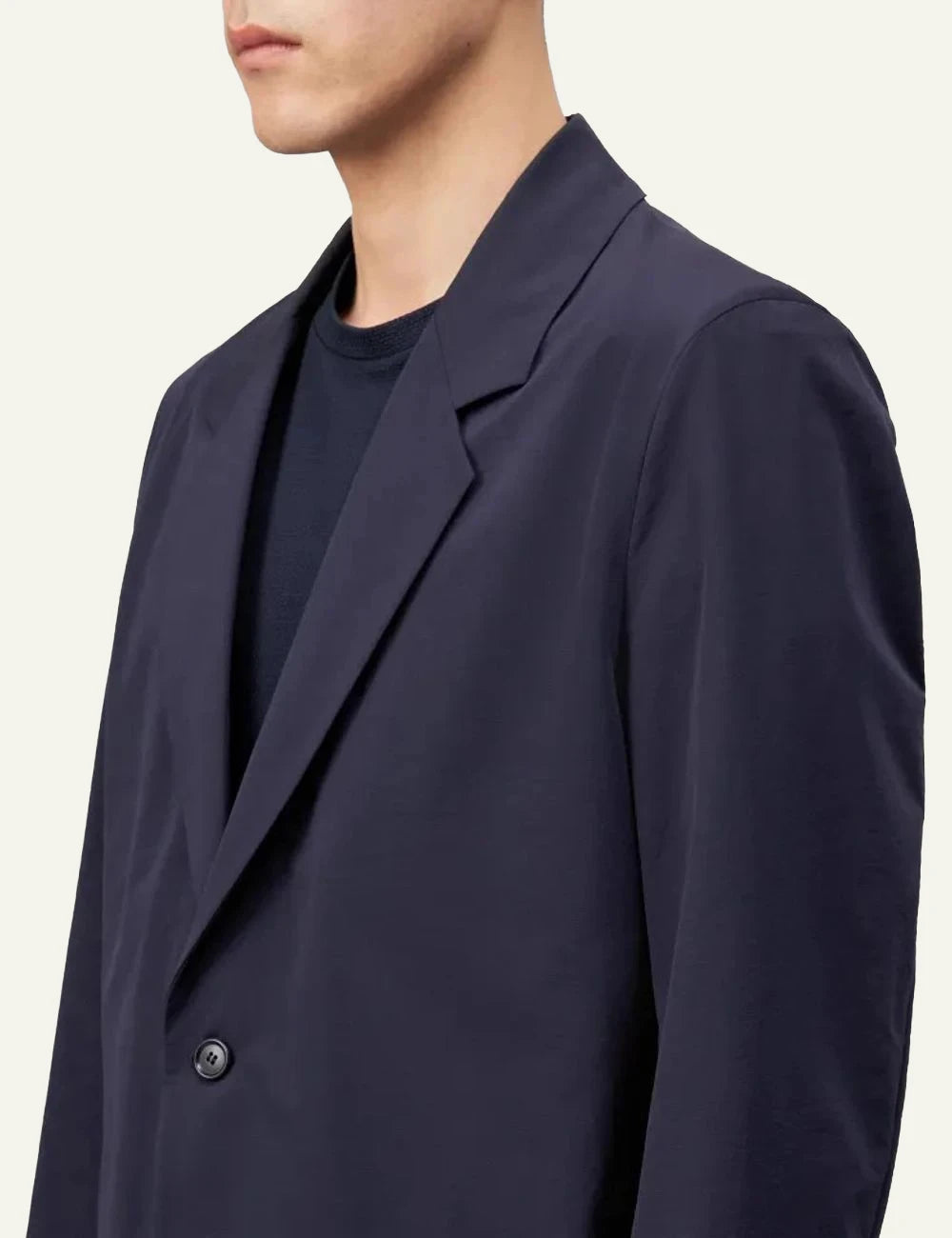 Drykorn NOLEN blazer navy relaxed fit single button side view