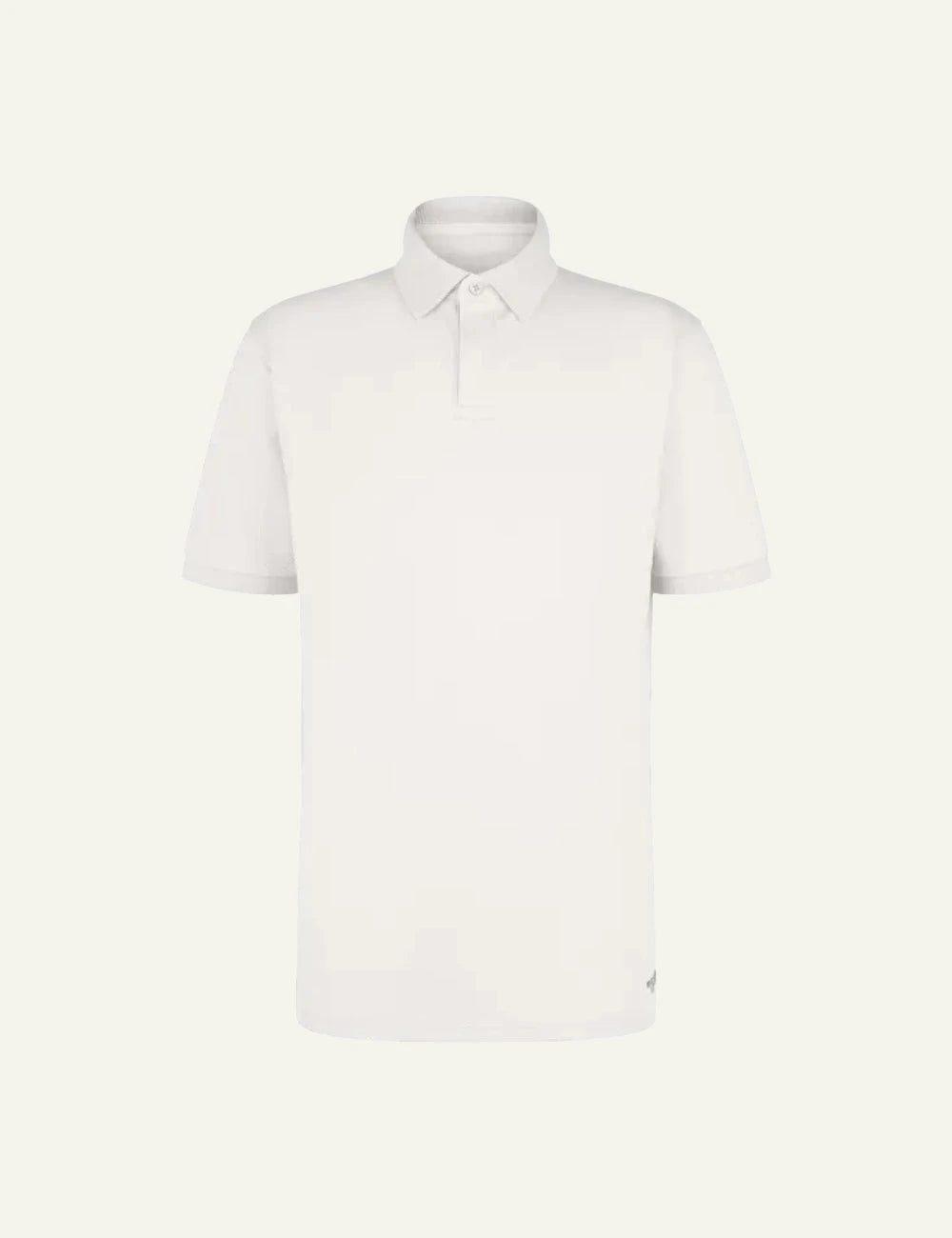 Drykorn SANTOS polo shirt white short sleeve piqué regular fit front flat view