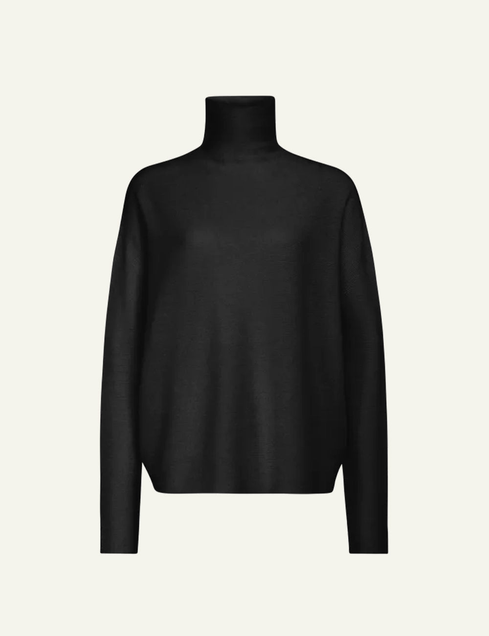 Women's DRYKORN Liora oversized merino wool turtleneck sweater in black