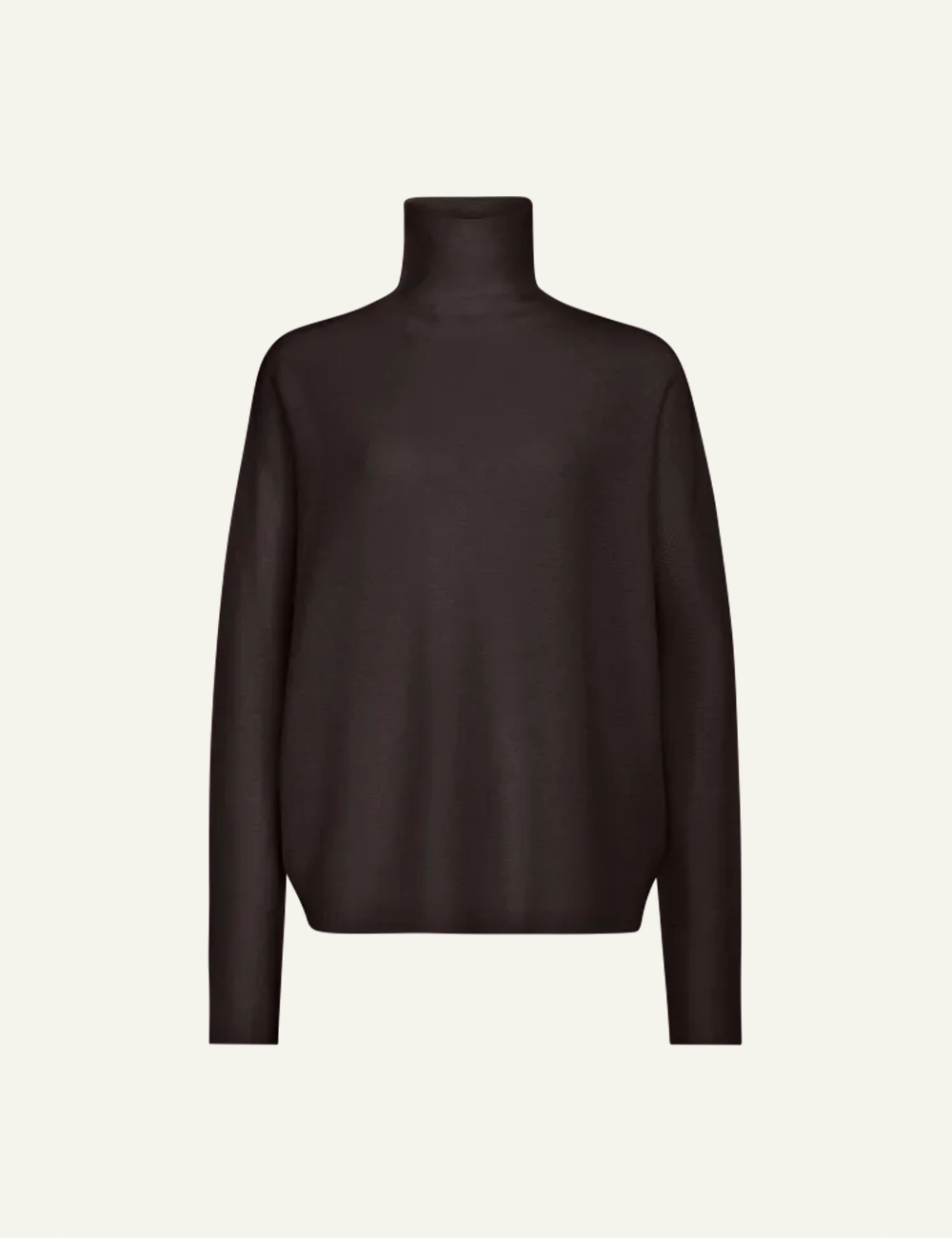 Women's DRYKORN Liora oversized merino wool turtleneck sweater in dark brown