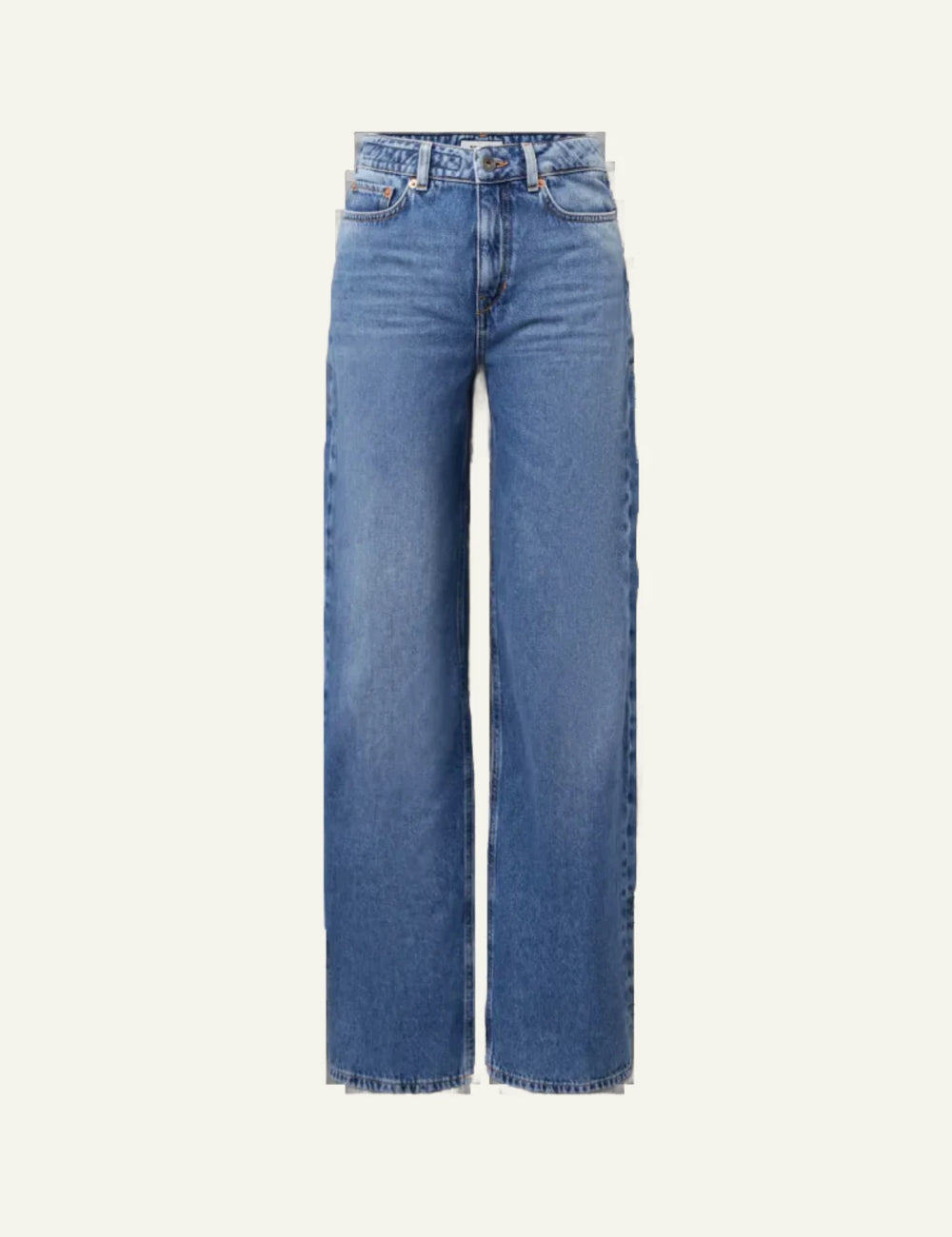 Women's DRYKORN Medley mid-waist barrel-leg jeans in blue cotton denim