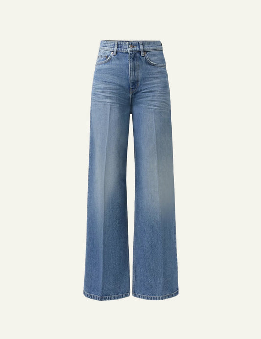 Women's DRYKORN Sear high-waist wide-leg jeans in blue denim