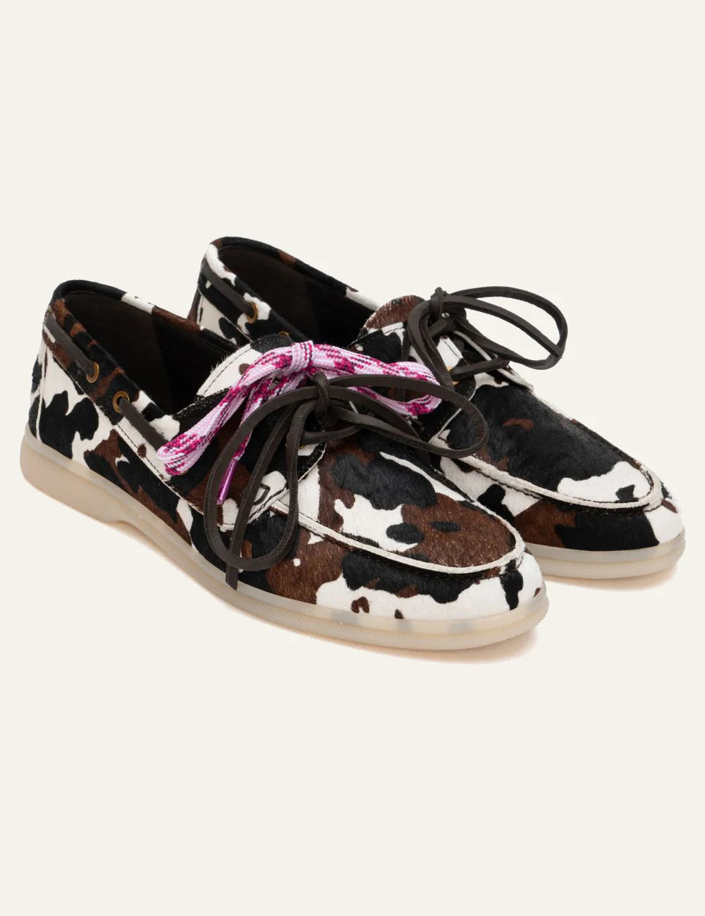 Komis & Komis E509 cow print loafers top view