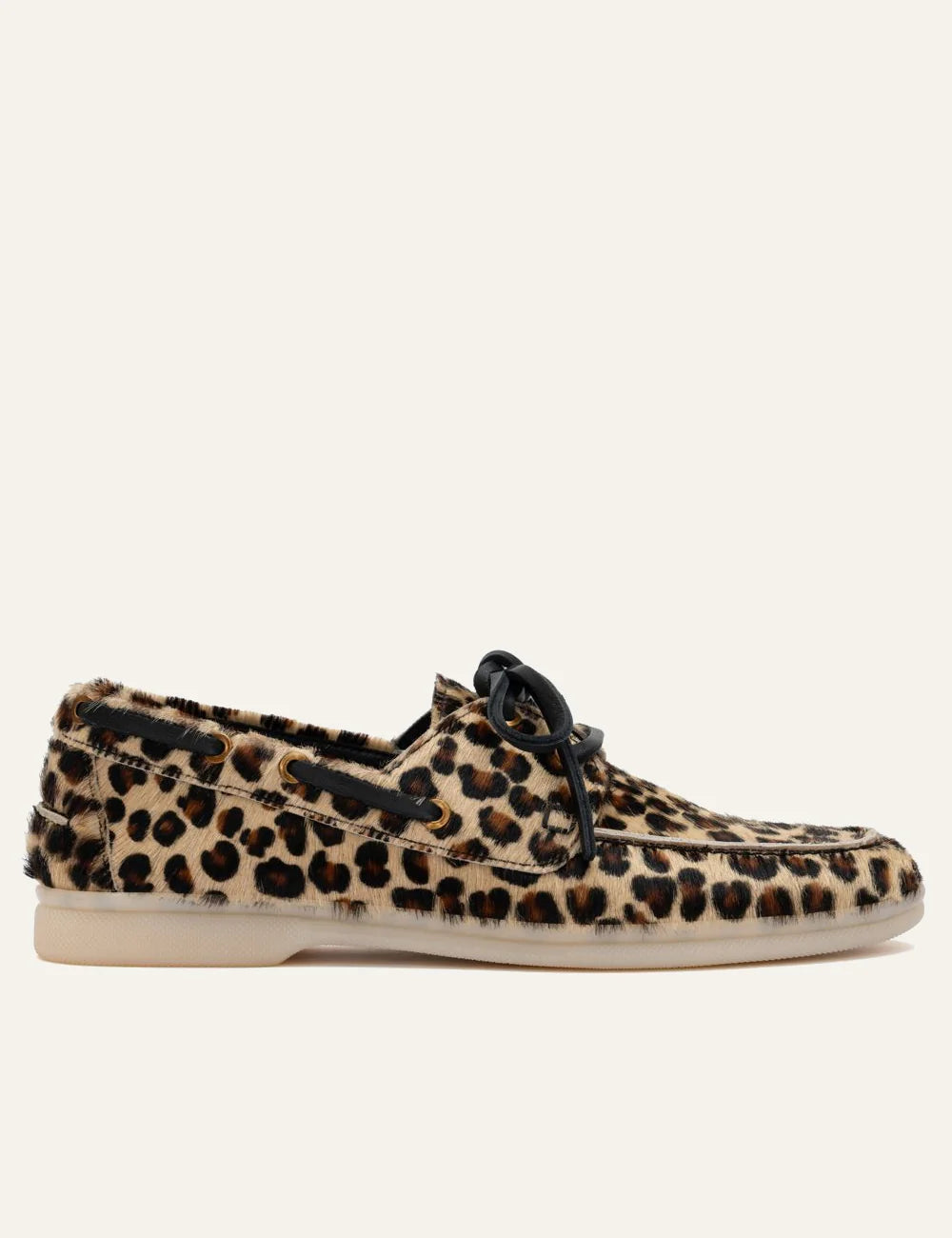 E509 leopard print loafers right side view