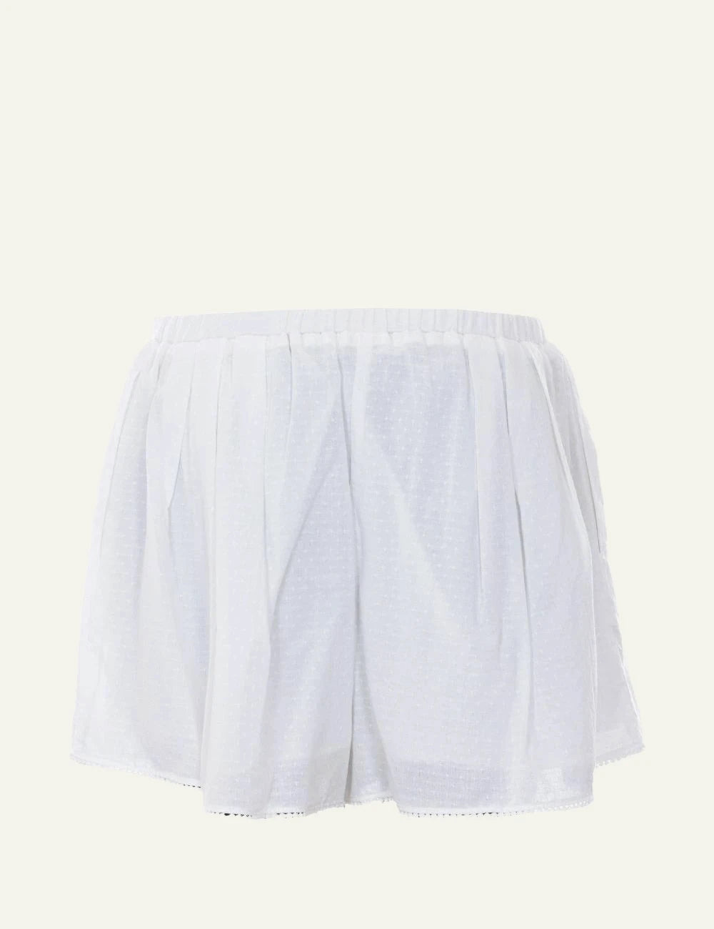 Eleh shorts white lightweight elastic waist back