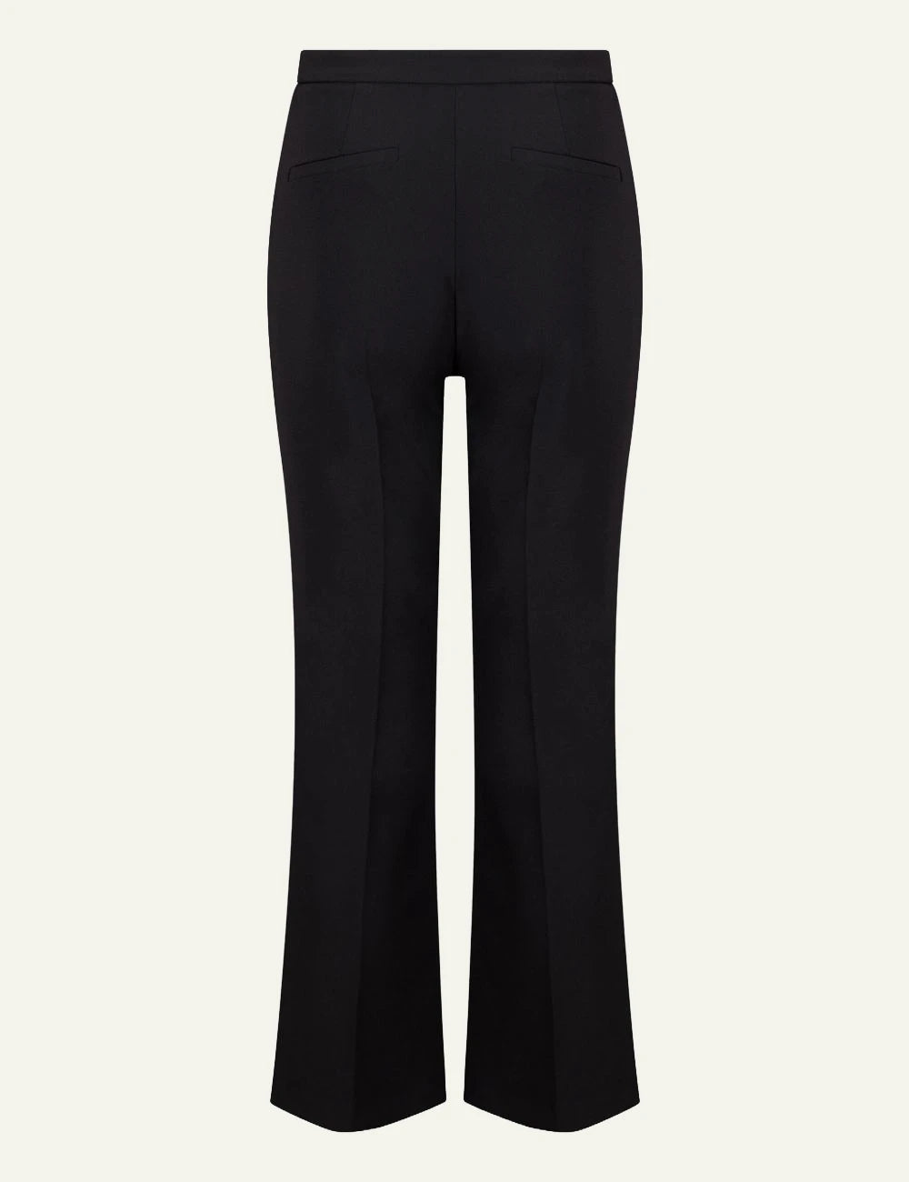 Elisabetta Franchi black high-waisted flared trousers back view