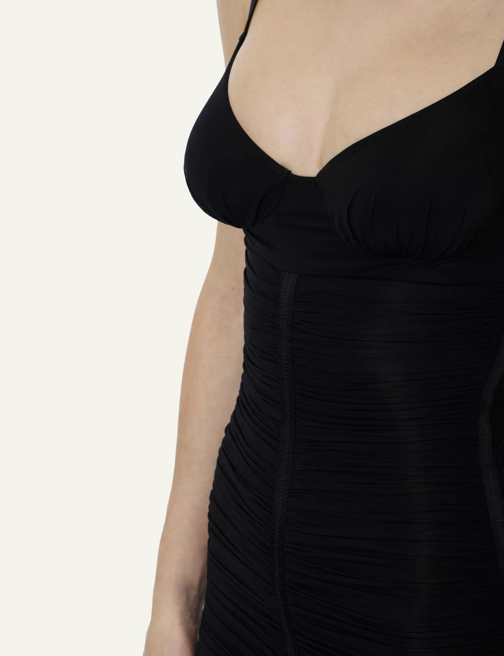Elisabetta Franchi  black jersey dress me concealed zip detail view