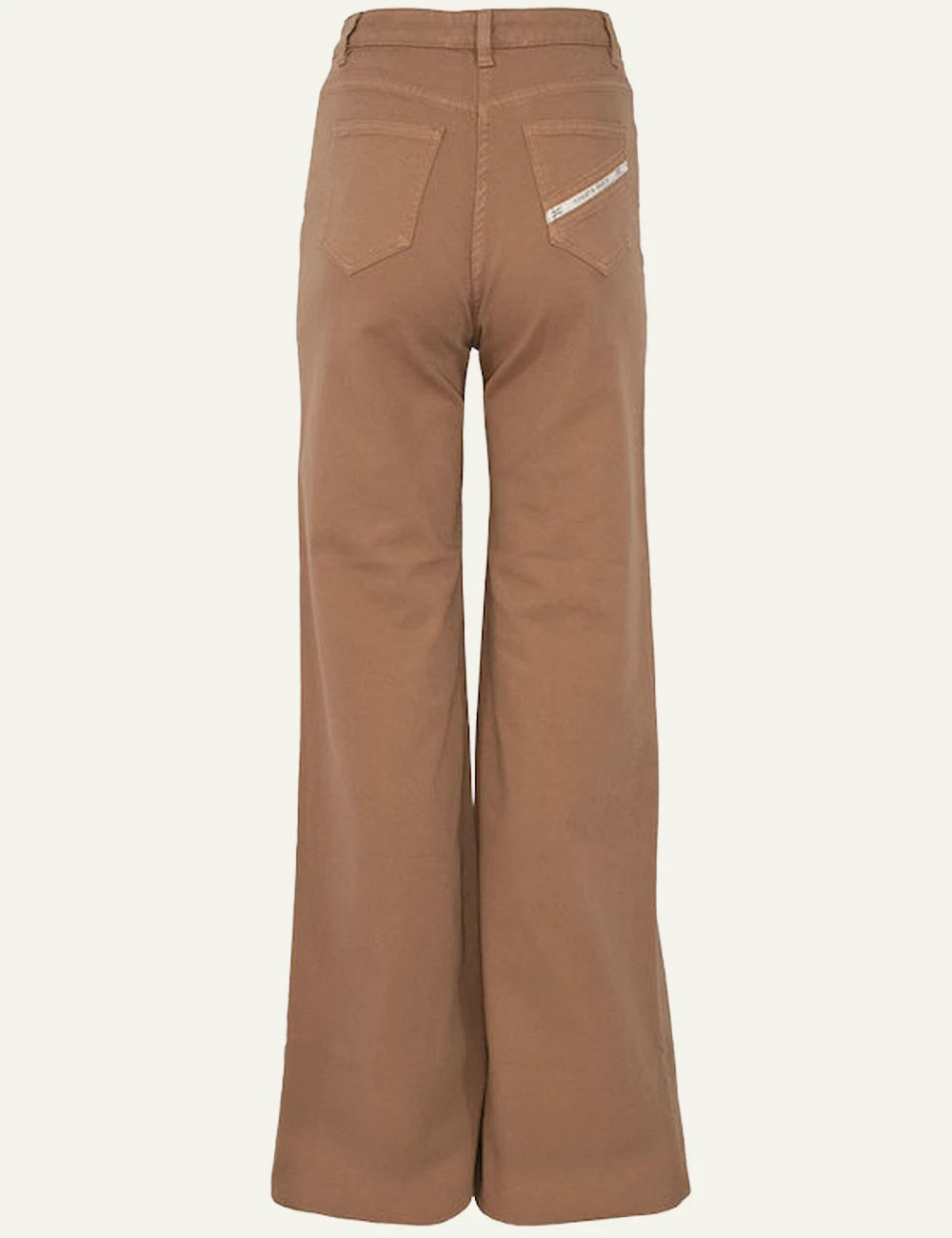Elisabetta Franchi denim pants brown back view