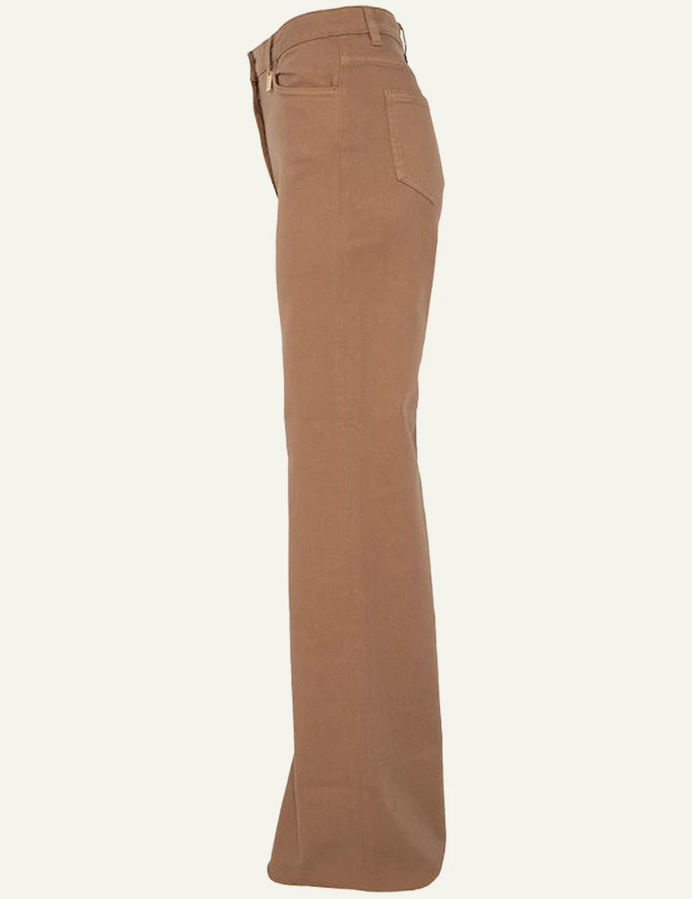 Elisabetta Franchi denim pants brown side view