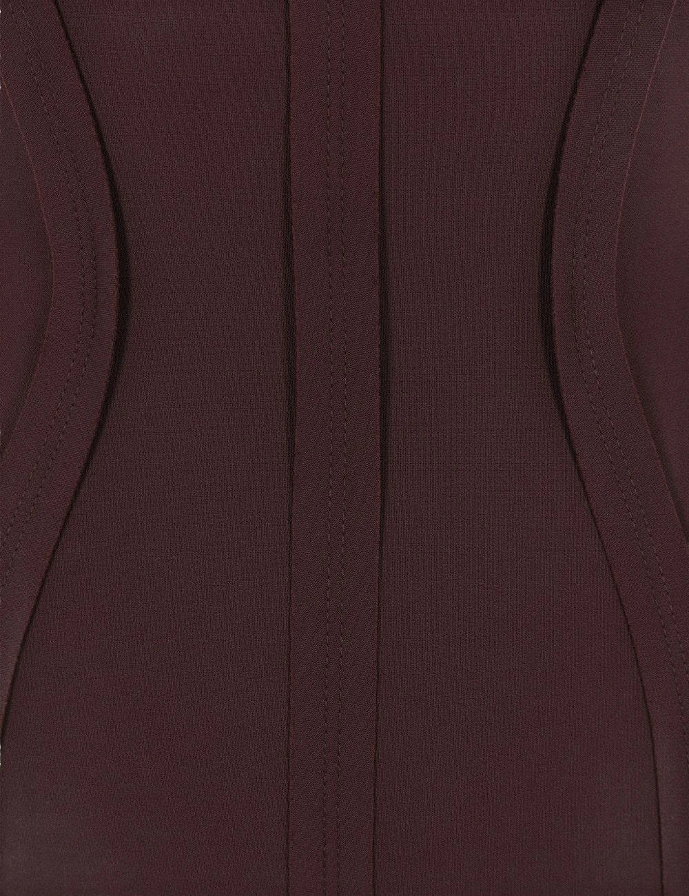 elisabetta franchi brown sweetheart midi dress panelled front detail