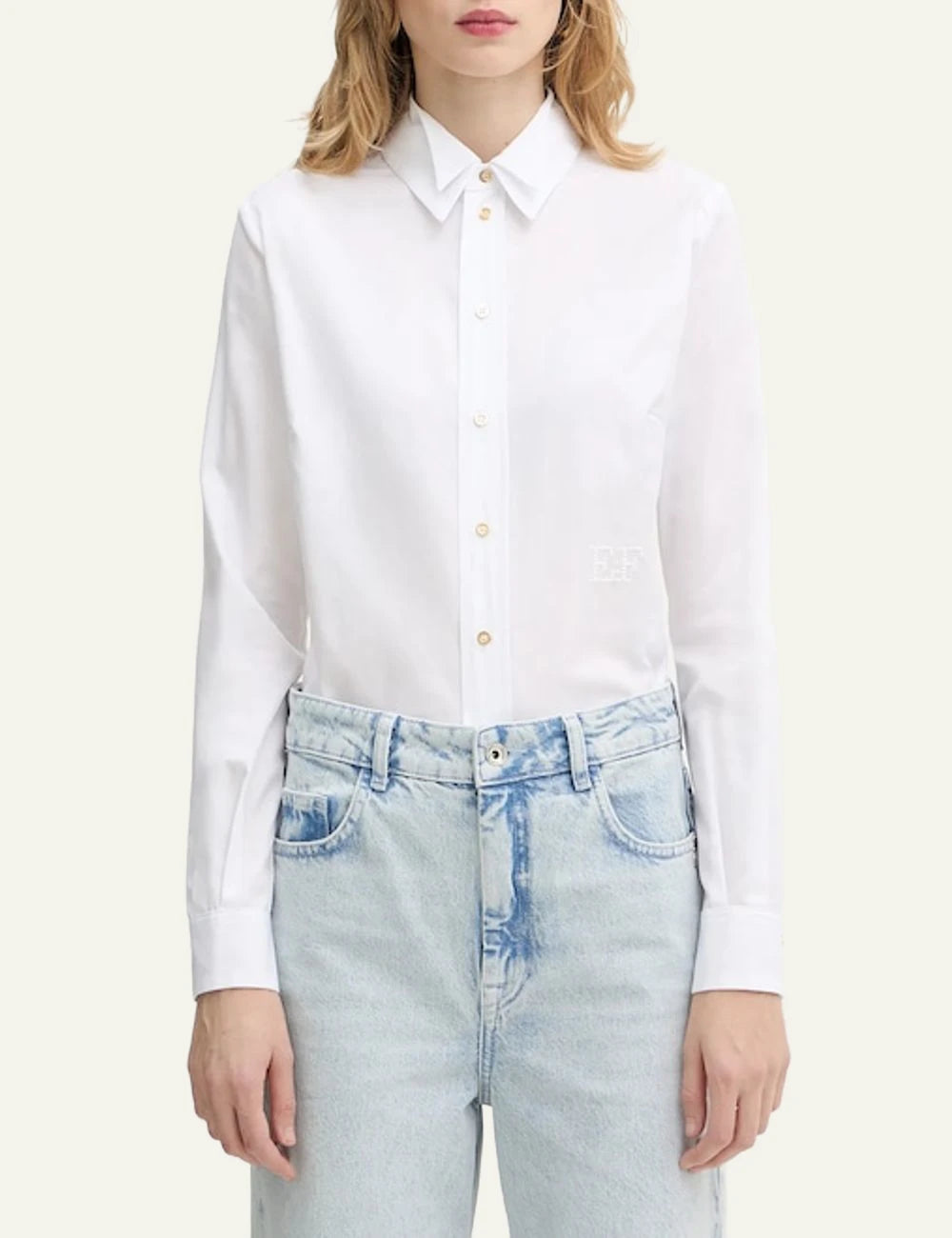 Elisabetta Franchi white shirt front view