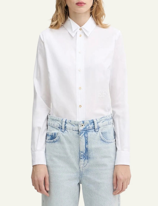 Elisabetta Franchi white shirt front view