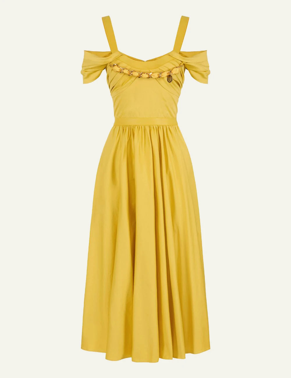 Elisabetta Franchi yellow dress front view