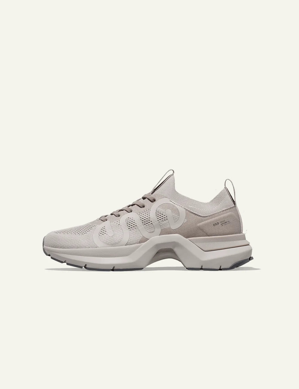 Ena Trexo Nest sneakers beige knit hybrid sole profile view