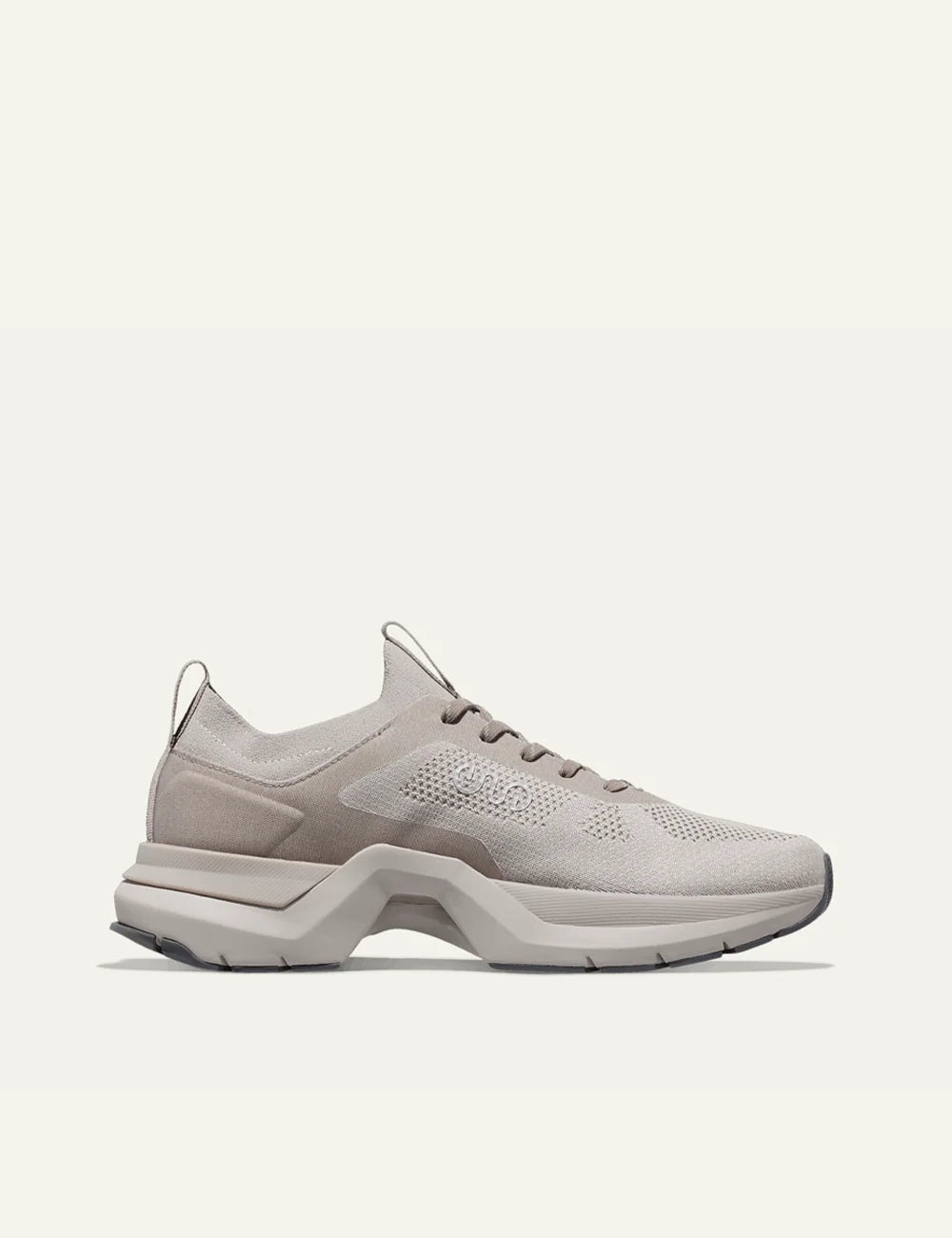 Ena Trexo Nest sneakers beige knit hybrid sole side view