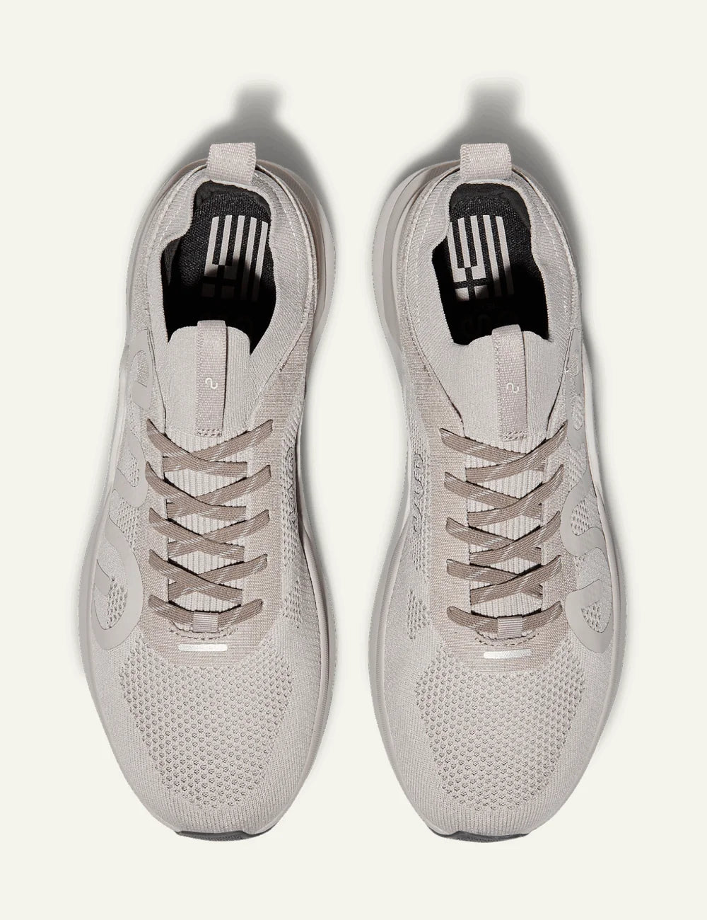 Ena Trexo Nest sneakers beige knit hybrid sole top view