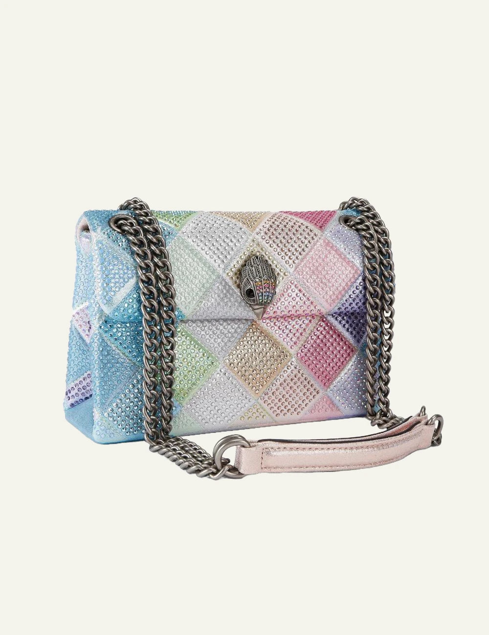 Kurt Geiger Medium Kensington pastel crystal bag side view
