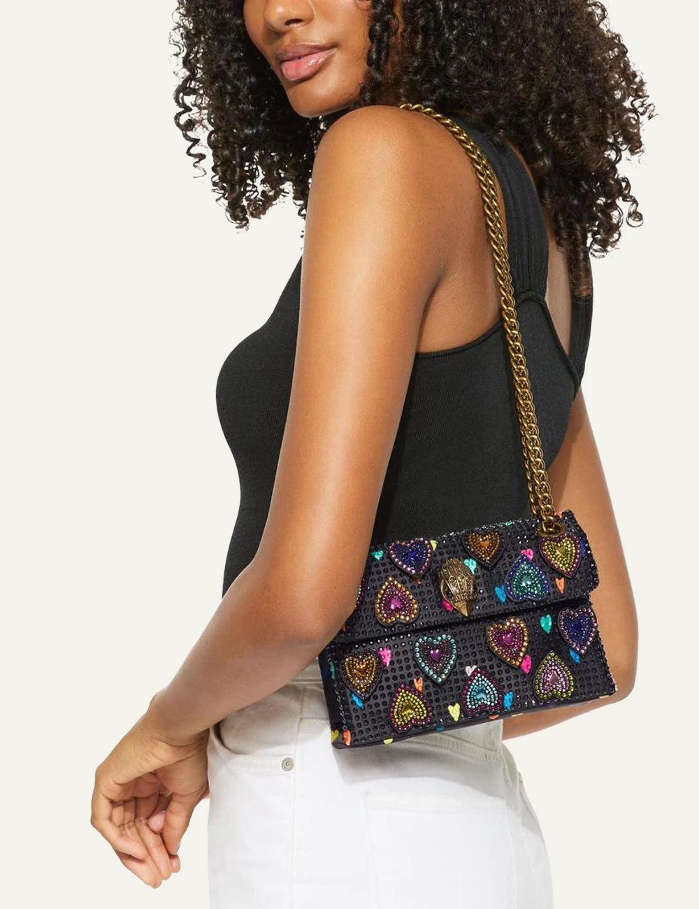 fabric mini kensington black combination fabric kurt geiger london side model