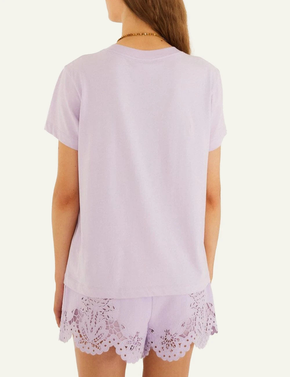 Farm Rio fit t-shirt pink back view