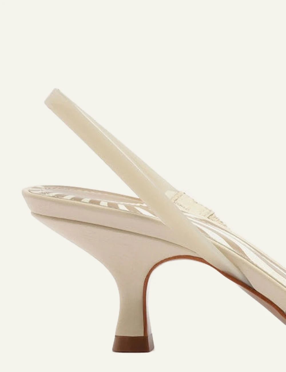 Farm Rio flower jelly heeled sandal off white side view floral detail view