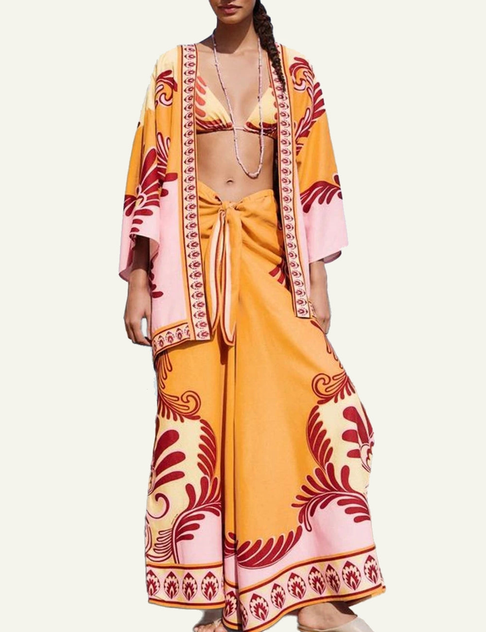 Kurt Geiger MD Kensington Fringes pastel tweed embellished front view model