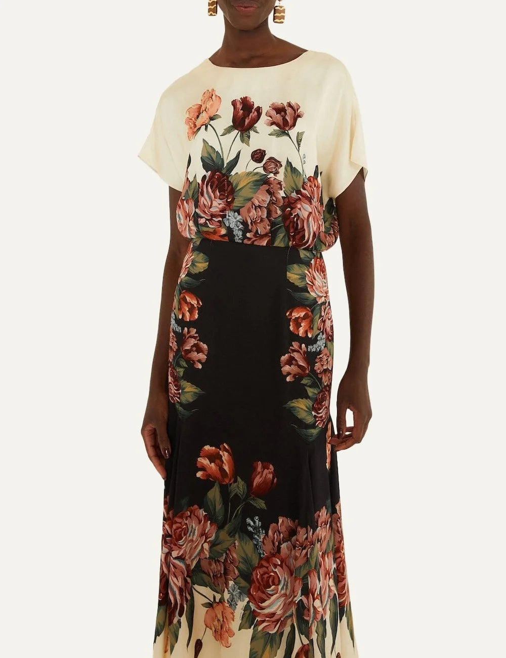 Farm Rio Women’s Multicolour Winter Floral Maxi Dress freont view details