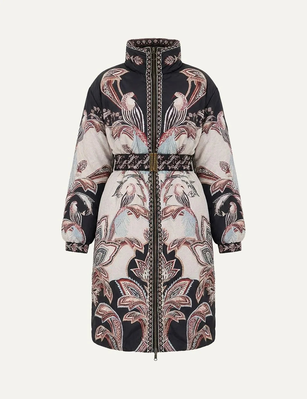 Farm Rio Women’s Reversible Bird and Floral Puffer Coat product shot