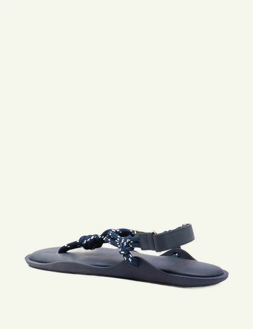 Flowze Flo sandals navy rope straps leather sole back view