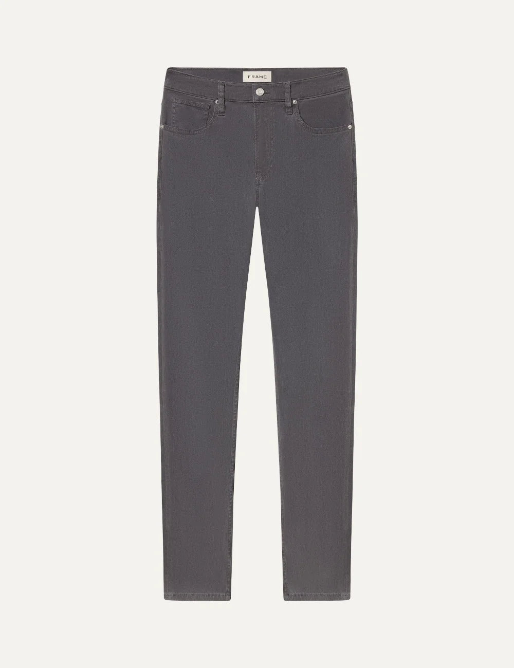 FRAME men's grey stretch twill straight-leg pants