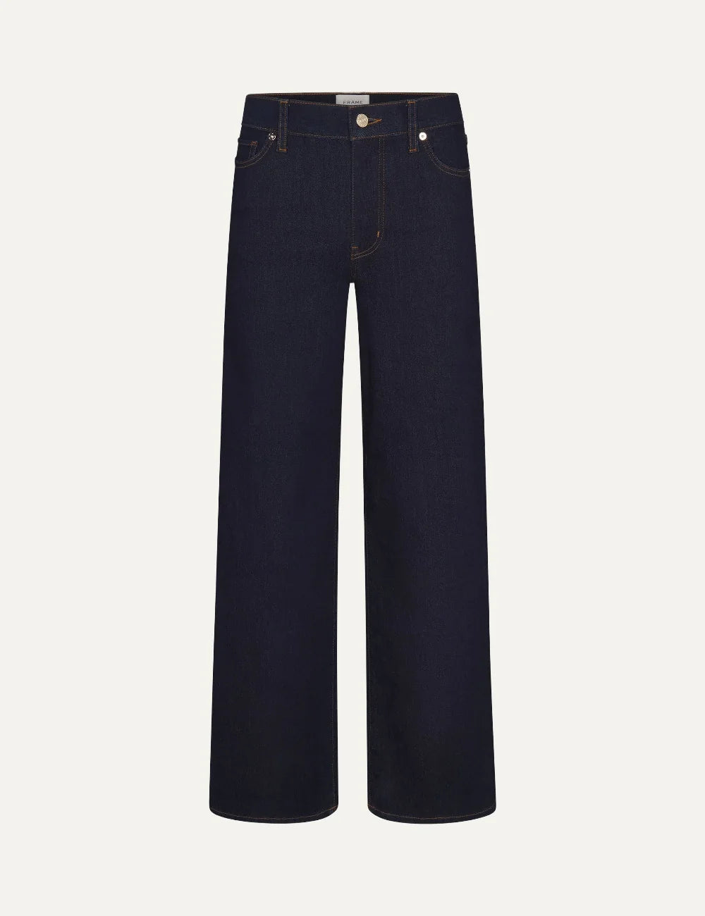 FRAME women's dark blue high-rise wide leg jeans