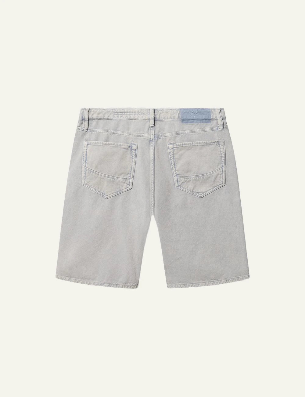 Gabba Antiq shorts rigid twill light grey back view